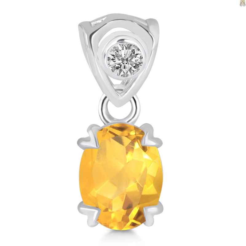 Citrine Pendant CIT-RDP-762-V-LOOP.