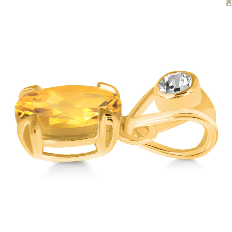 Citrine Pendant CIT-RDP-762-V-LOOP.