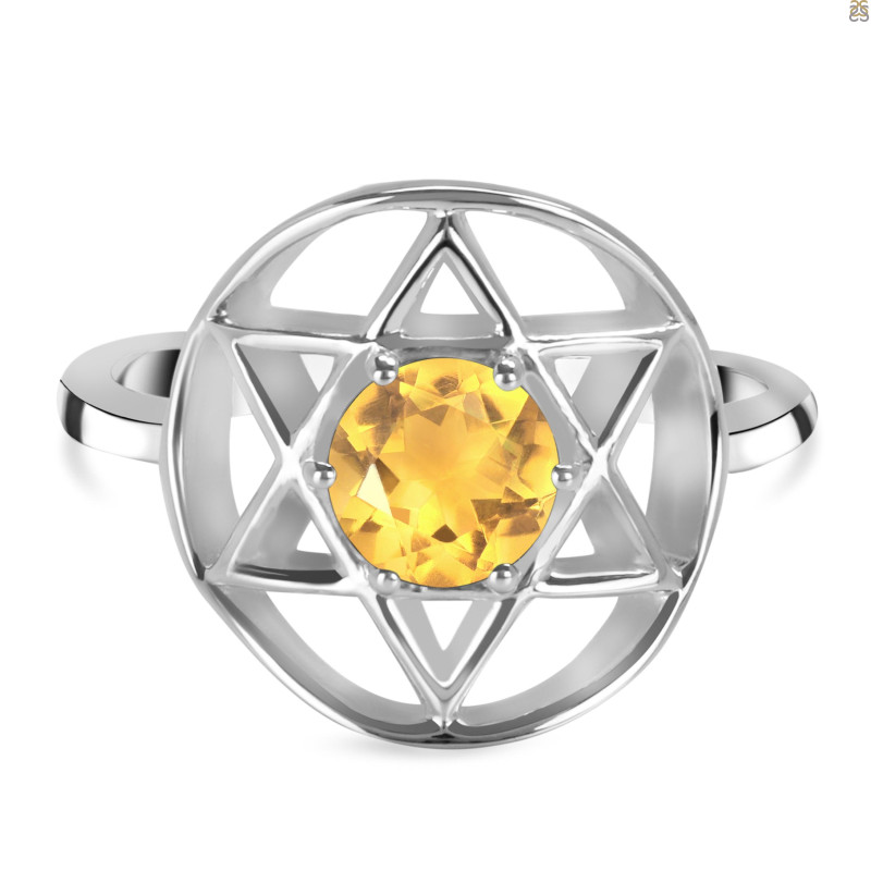 Citrine Pentacle Ring CIT-RDR-2137.