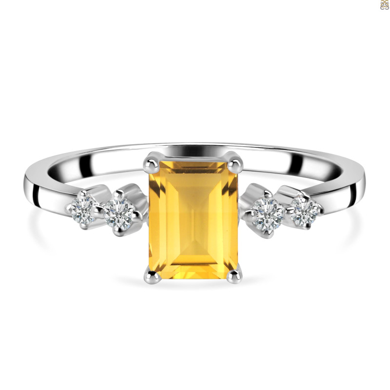 Citrine & White Topaz Ring CIT-RDR-2187.