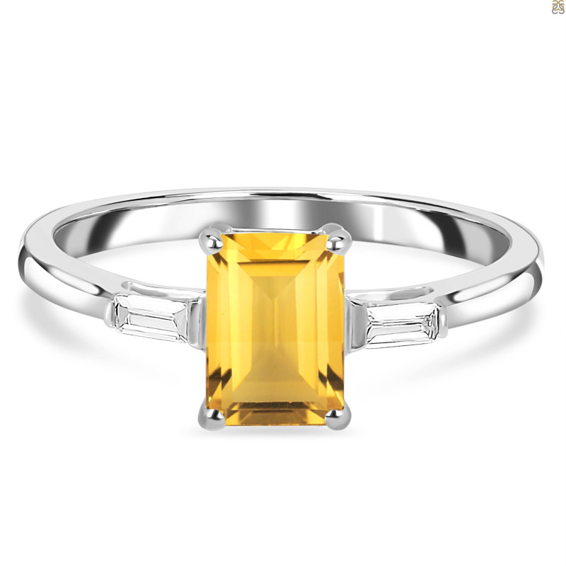 Citrine & White Topaz Ring CIT-RDR-2251.