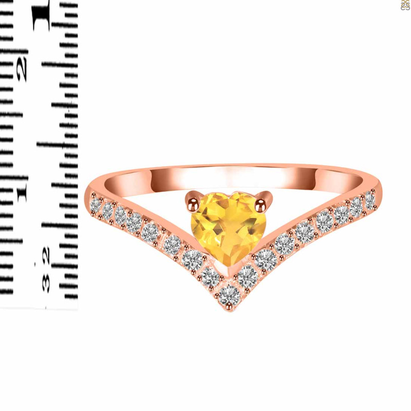 Citrine & White Topaz Ring CIT-RDR-2749.