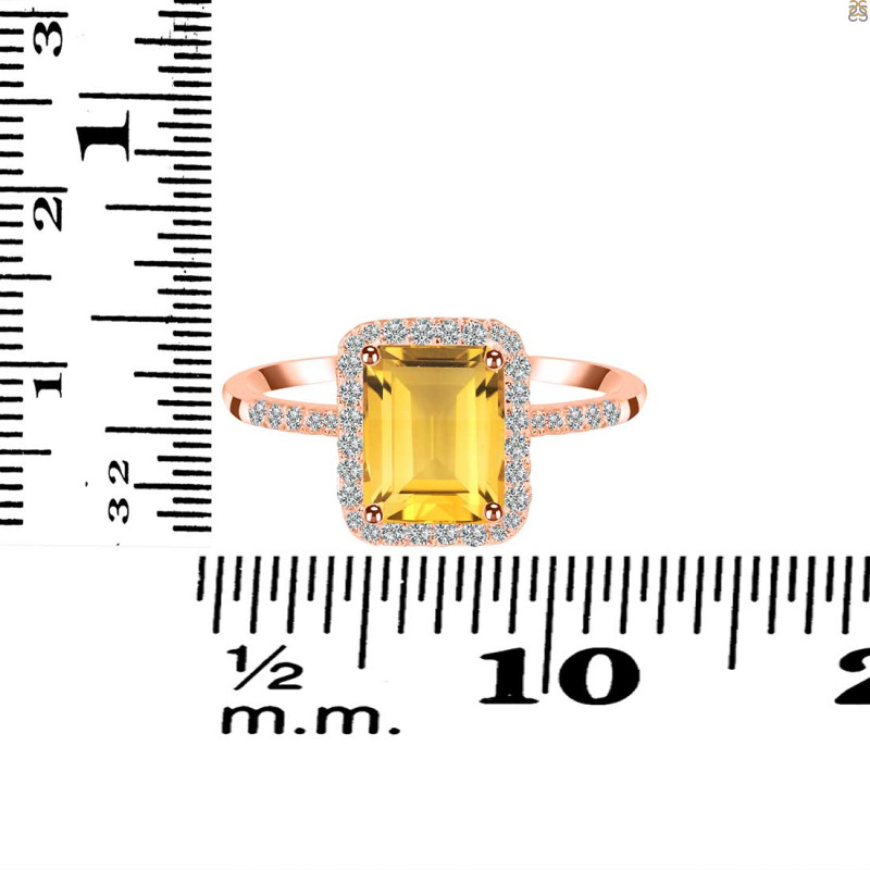 Citrine & White Topaz Ring CIT-RDR-3071.