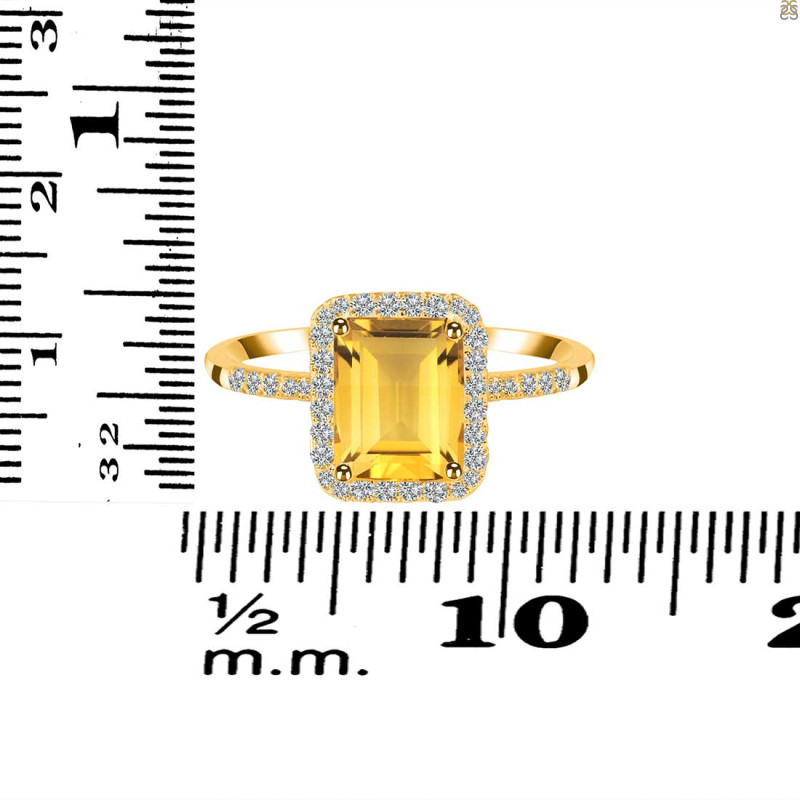 Citrine & White Topaz Ring CIT-RDR-3071.
