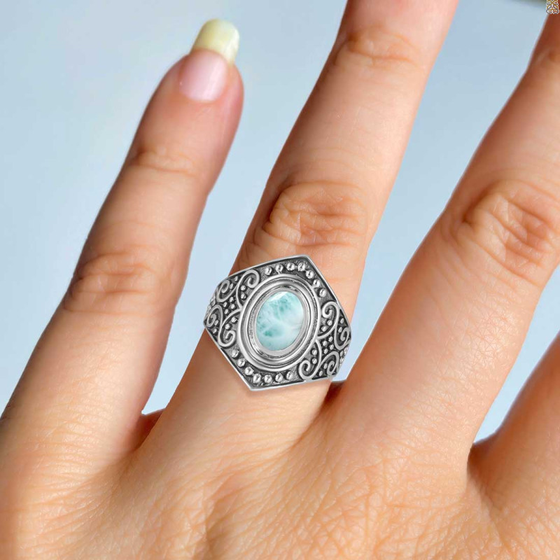 Close Out Larimar Ring LAR-CO-RDR-1173.