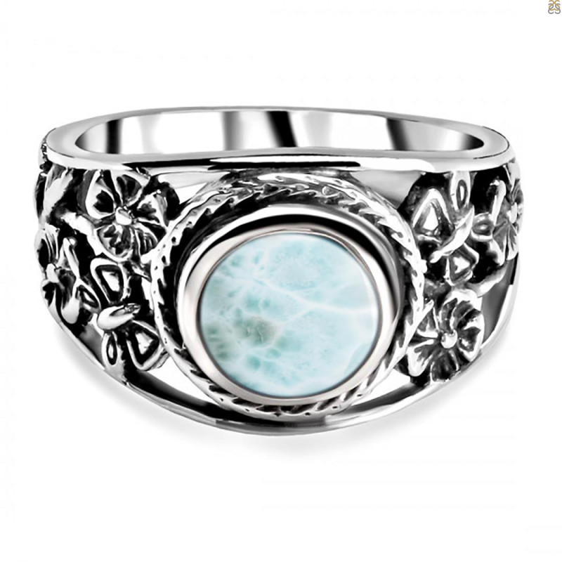 Close Out Larimar & Blue Topaz Ring LAR-CO-RDR-64.