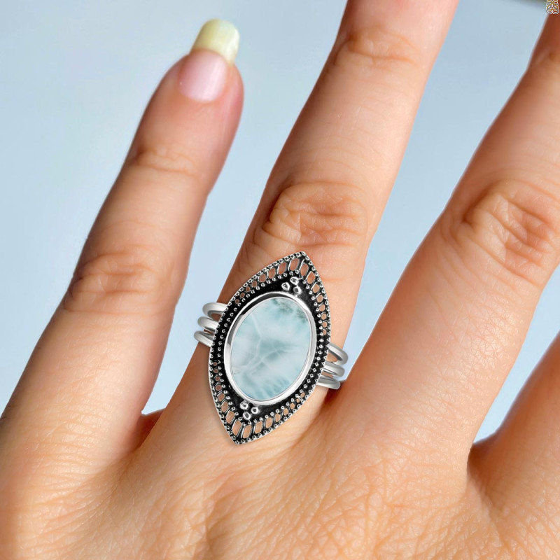 Close Out Larimar Ring LAR-CO-RDR-87.