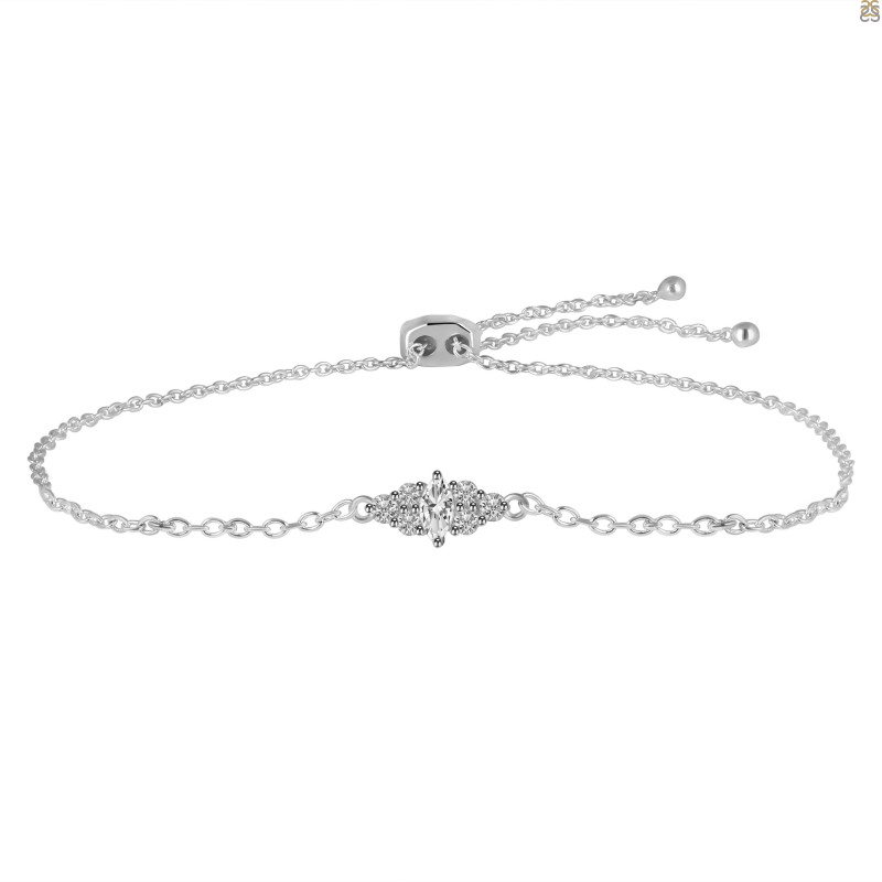 Crystal Bracelet With Adjustable Camera Lock CST-RDB-142.
