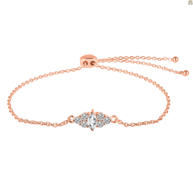 Crystal Bracelet With Adjustable Camera Lock CST-RDB-142.