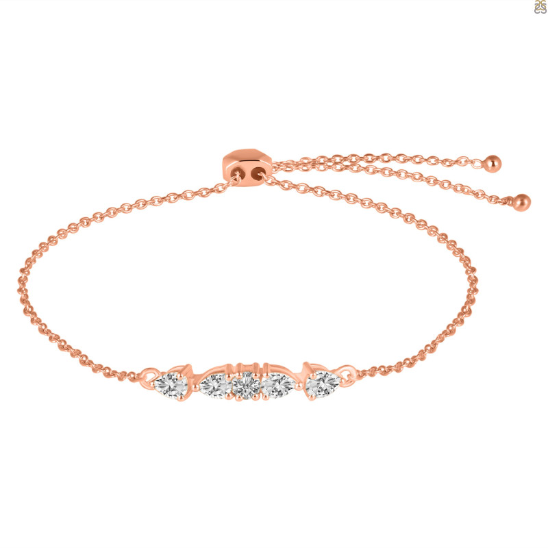 Crystal Bracelet With Adjustable Camera Lock CST-RDB-150.