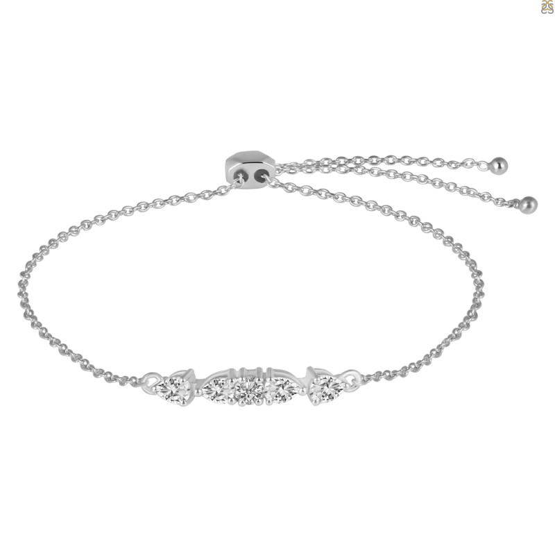 Crystal Bracelet With Adjustable Camera Lock CST-RDB-150.