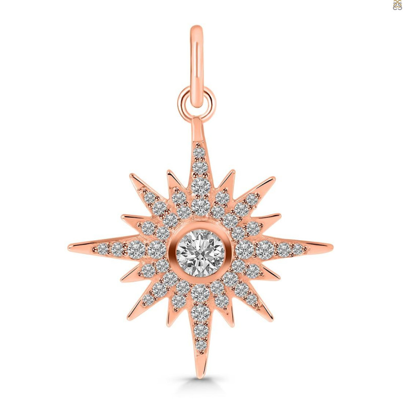 Crystal & White Topaz Pendant CST-RDP-693.