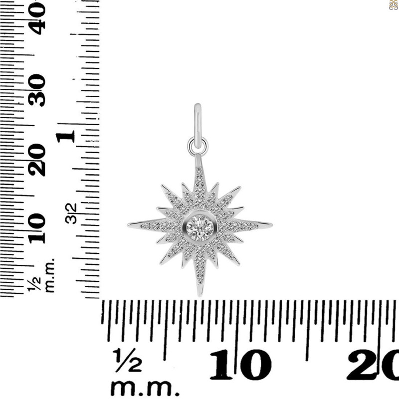 Crystal & White Topaz Pendant CST-RDP-693.