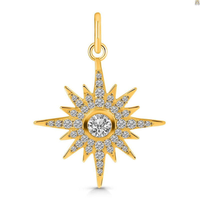 Crystal & White Topaz Pendant CST-RDP-693.