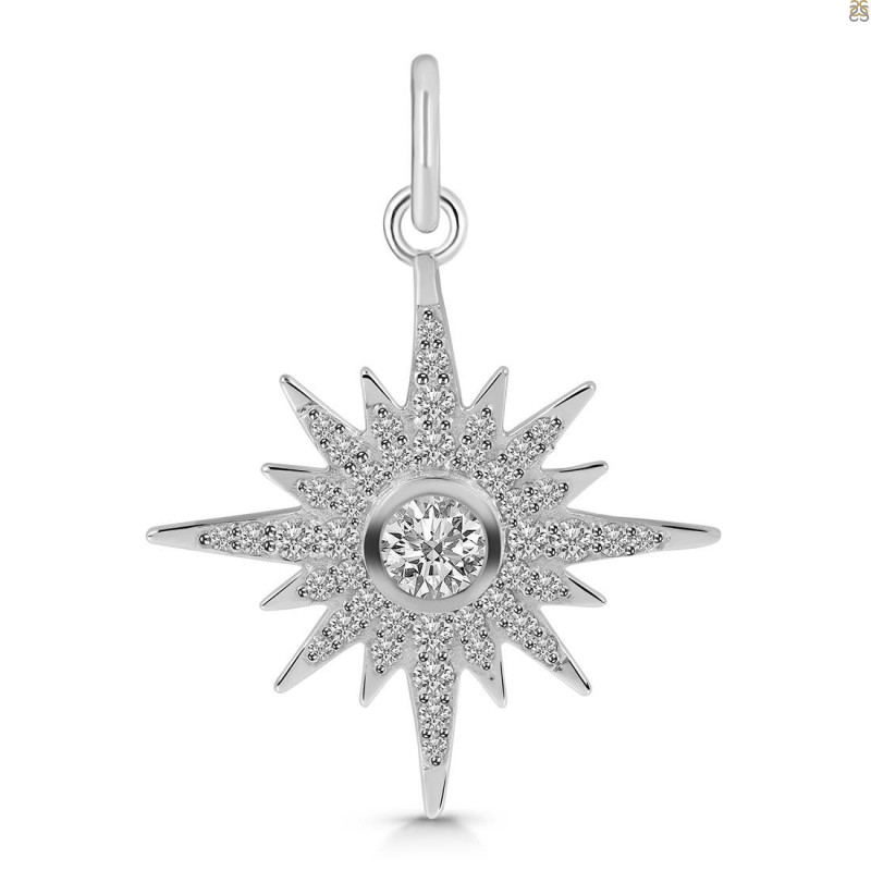 Crystal & White Topaz Pendant CST-RDP-693.