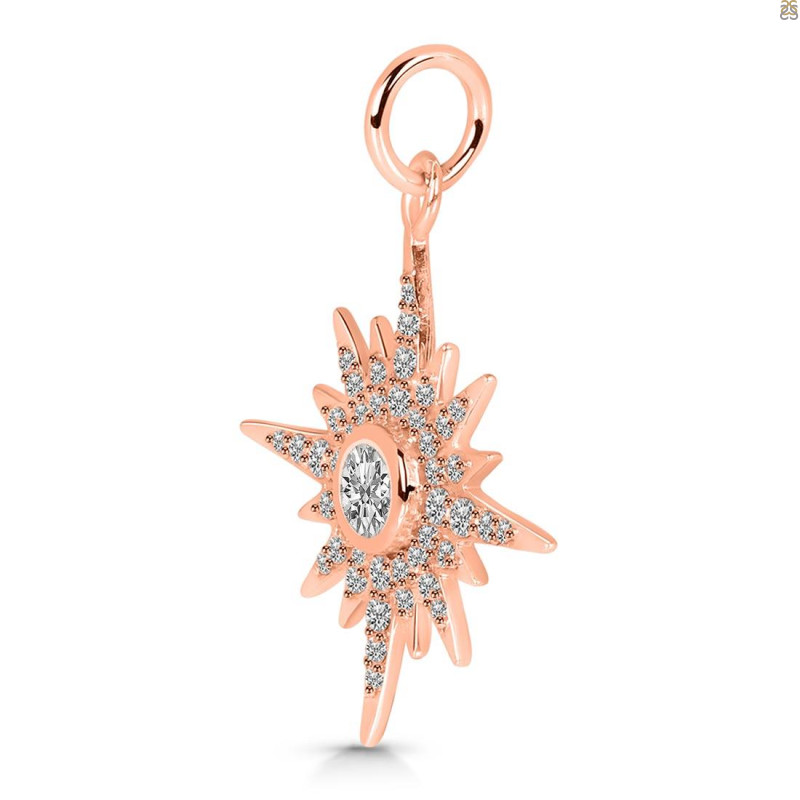 Crystal & White Topaz Pendant CST-RDP-693.