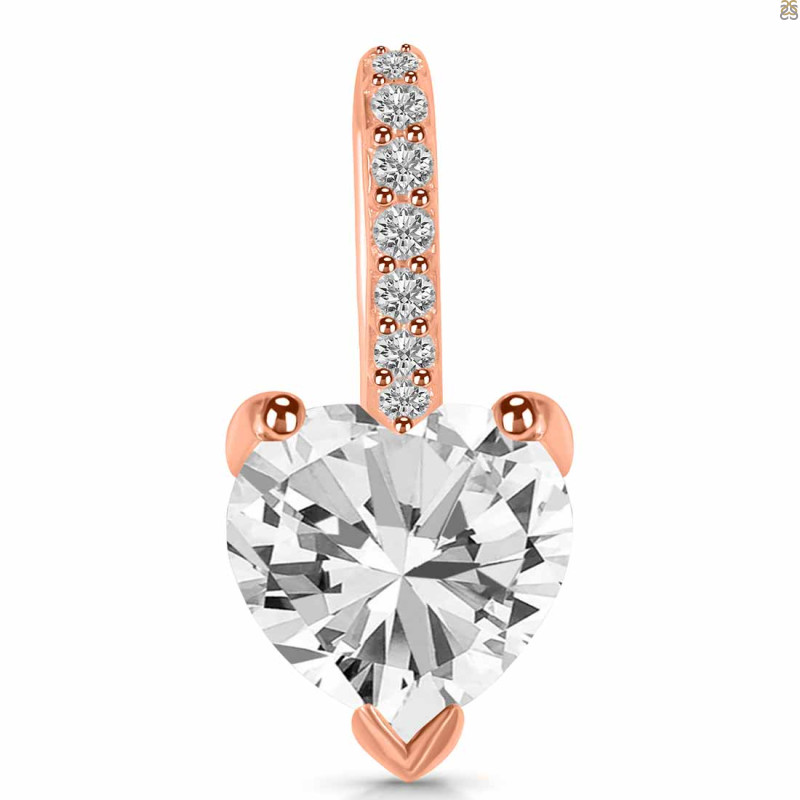 Crystal & White Topaz Pendant CST-RDP-819.
