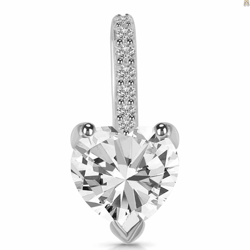 Crystal & White Topaz Pendant CST-RDP-819.