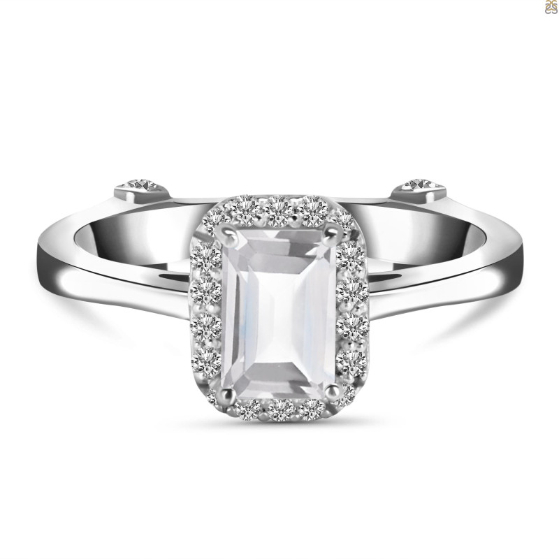 Crystal & White Topaz Ring CST-RDR-1787.