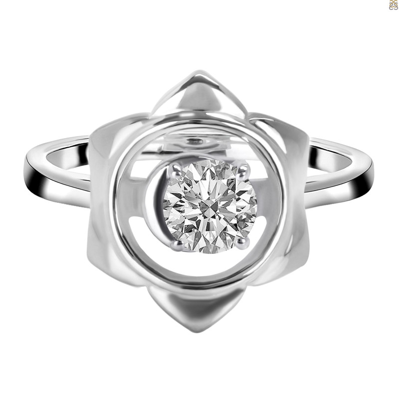 Crystal Chakra & Crescent Moon Ring CST-RDR-2140.