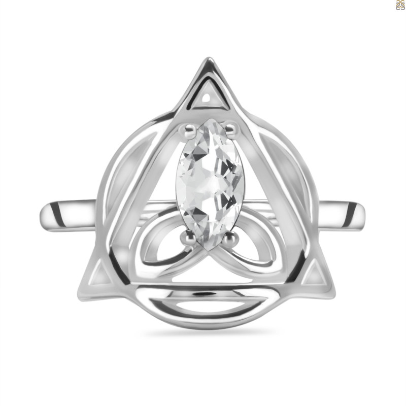Crystal Triquetra Ring CST-RDR-2166.