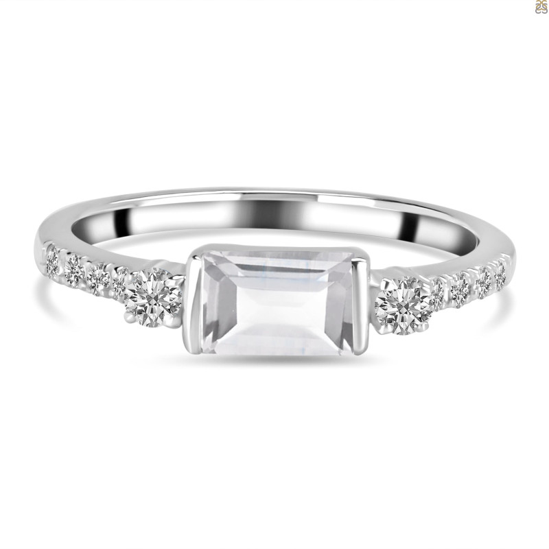 Crystal & White Topaz Ring CST-RDR-2186.
