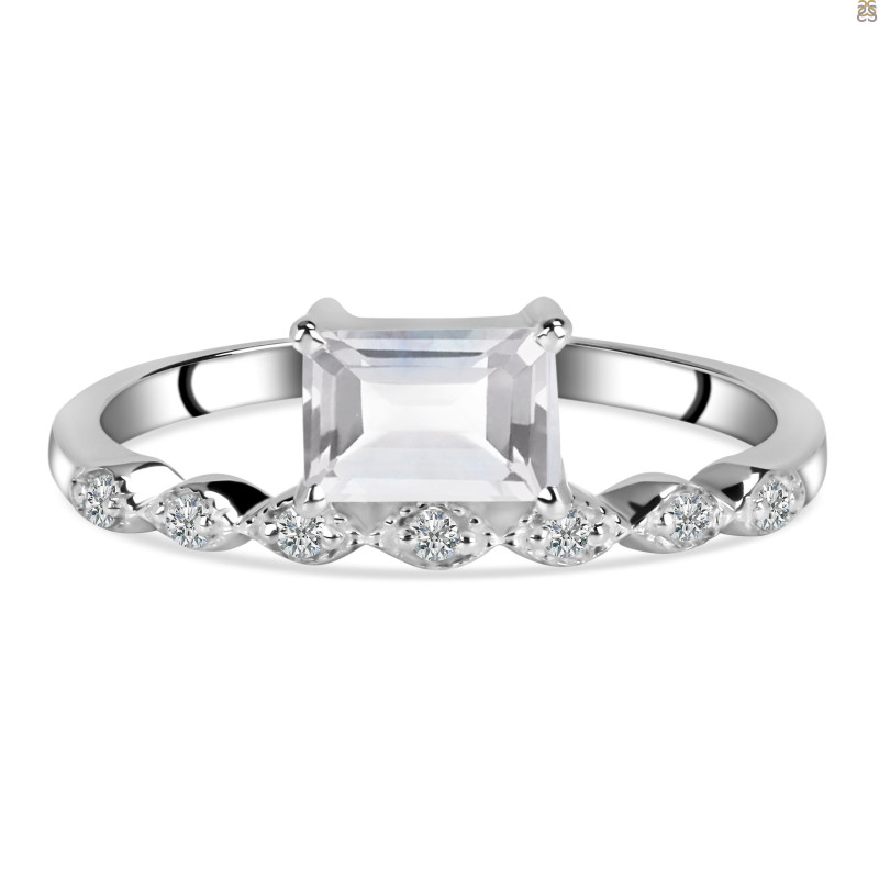 Crystal & White Topaz Ring CST-RDR-2199.