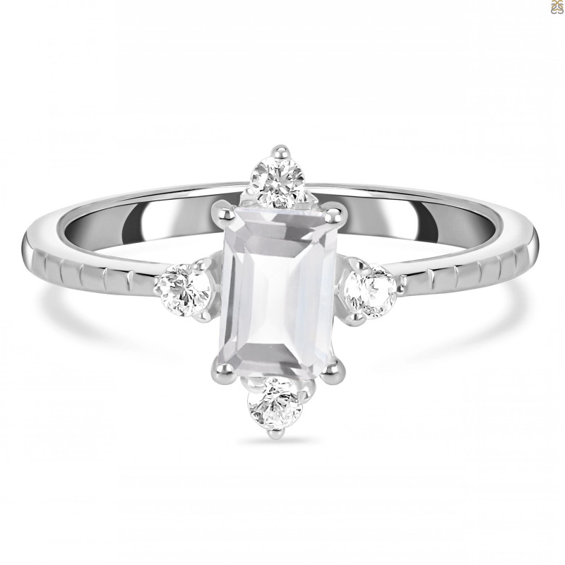 Crystal & White Topaz Ring CST-RDR-2210.
