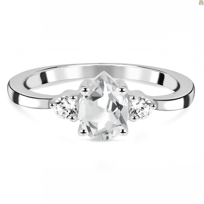 Crystal & White Topaz Ring CST-RDR-2213.