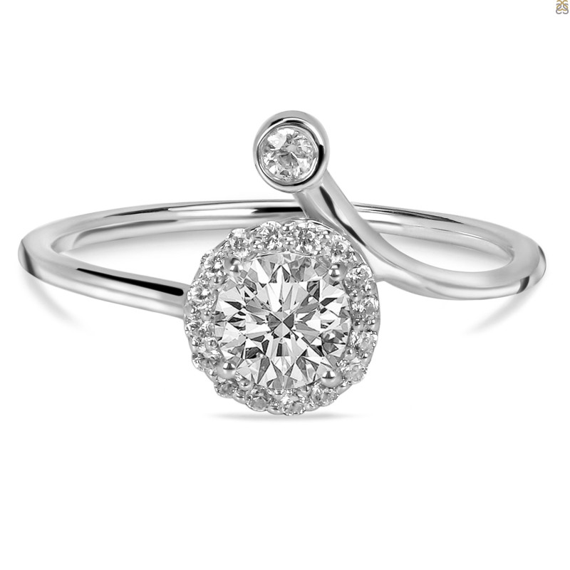 Crystal & White Topaz Ring CST-RDR-2261.