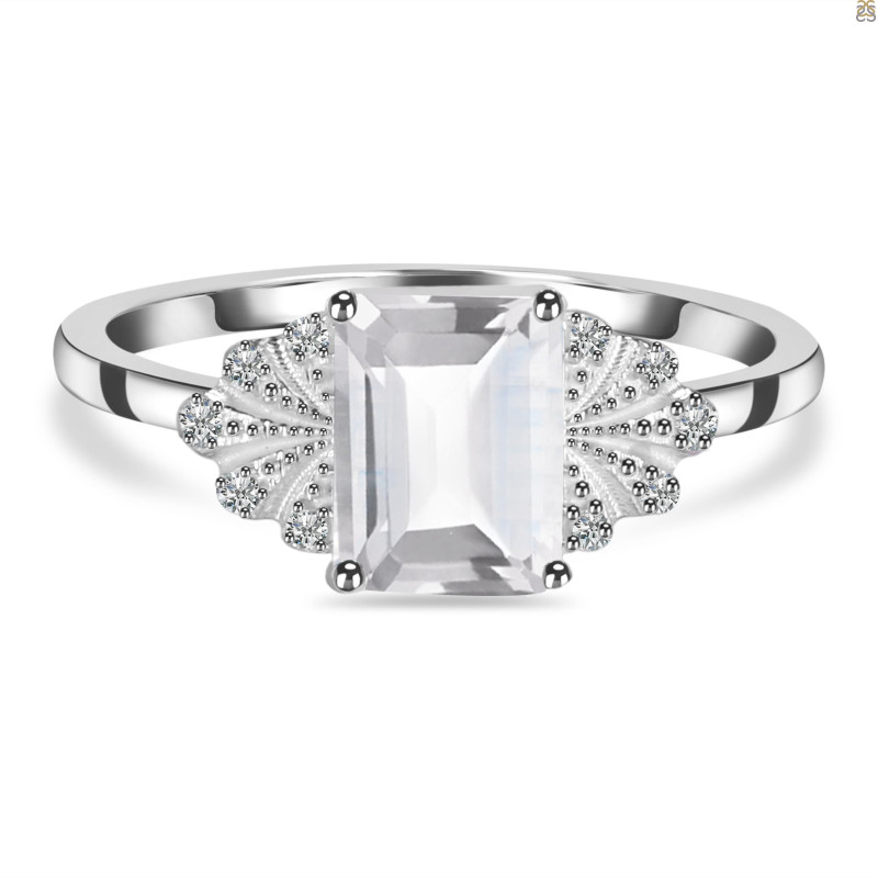 Crystal & White Topaz Ring CST-RDR-2272.