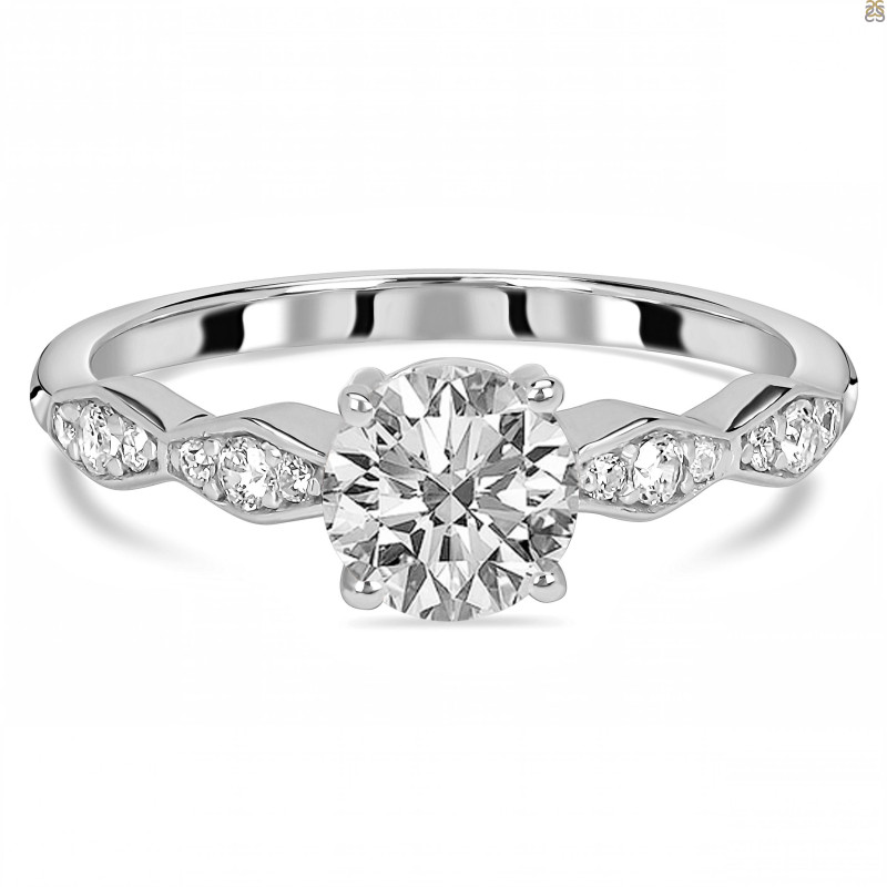 Crystal & White Topaz Ring CST-RDR-2288.