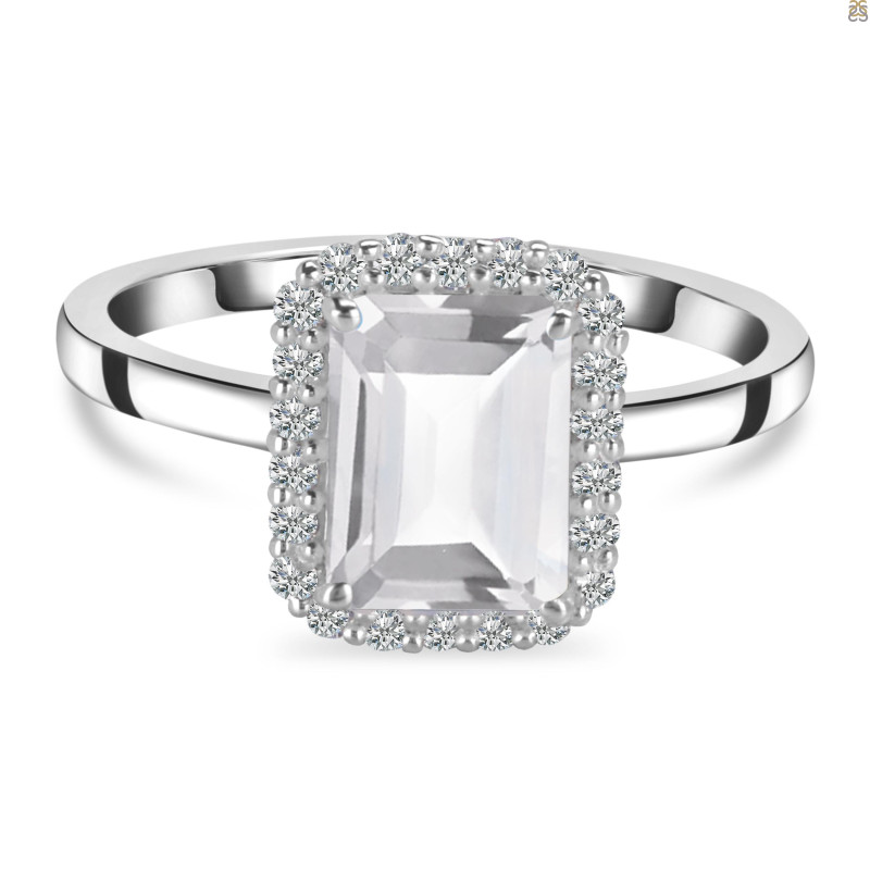 Crystal & White Topaz Ring CST-RDR-2302.