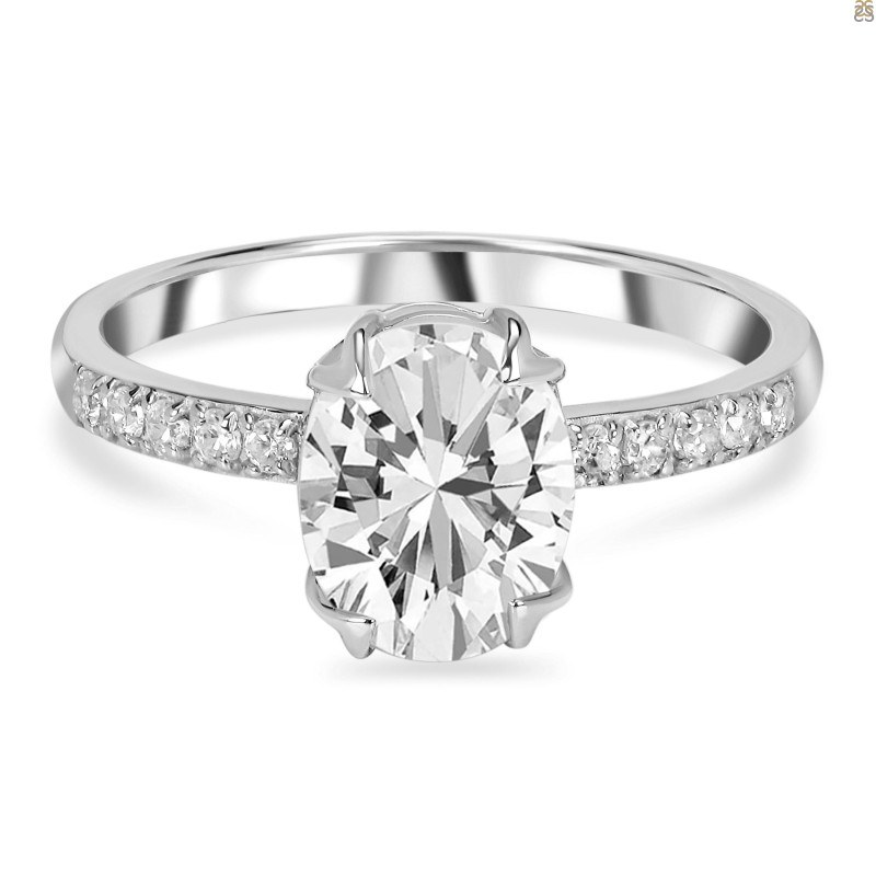Crystal & White Topaz Ring CST-RDR-2382.