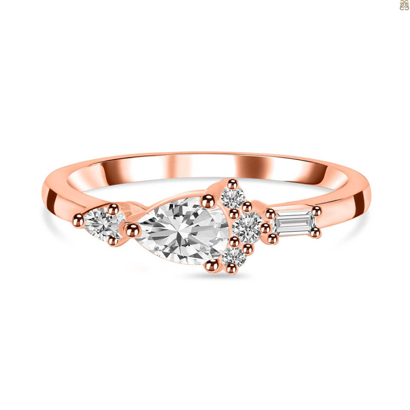 Crystal & White Topaz Ring CST-RDR-2389.