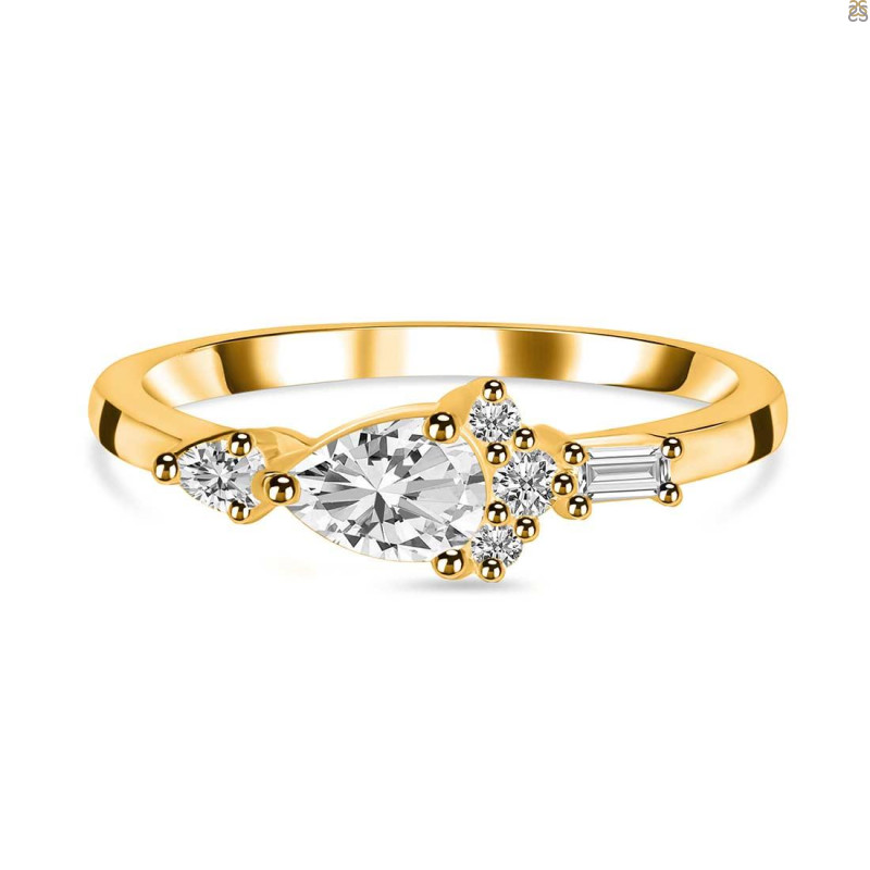 Crystal & White Topaz Ring CST-RDR-2389.