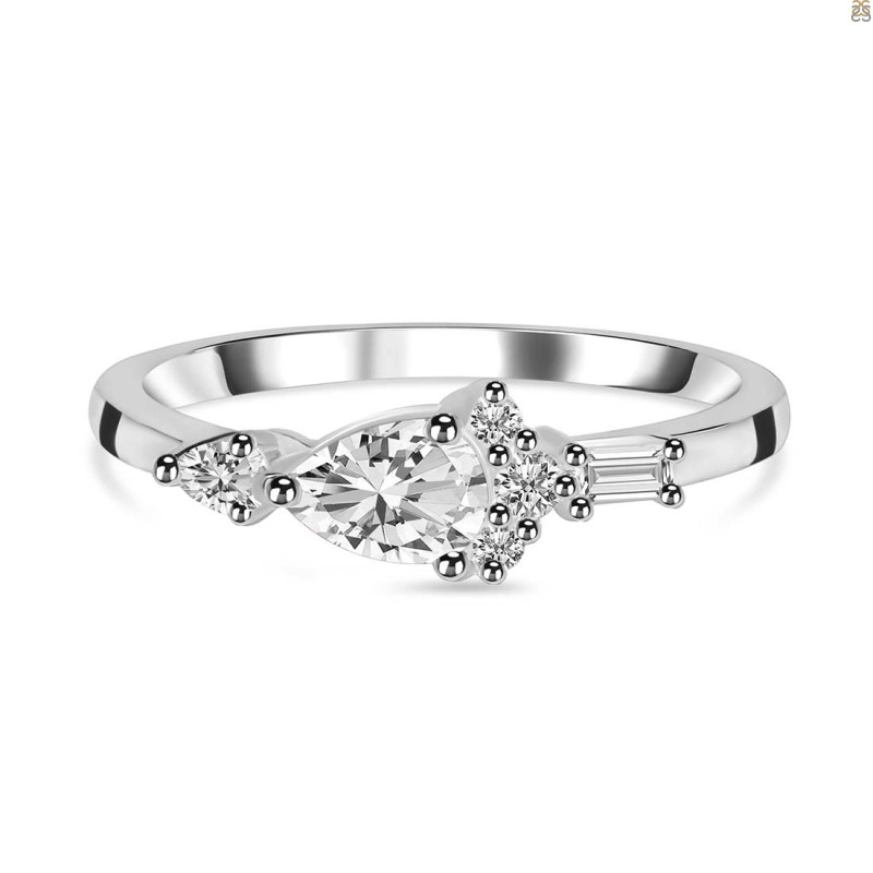Crystal & White Topaz Ring CST-RDR-2389.