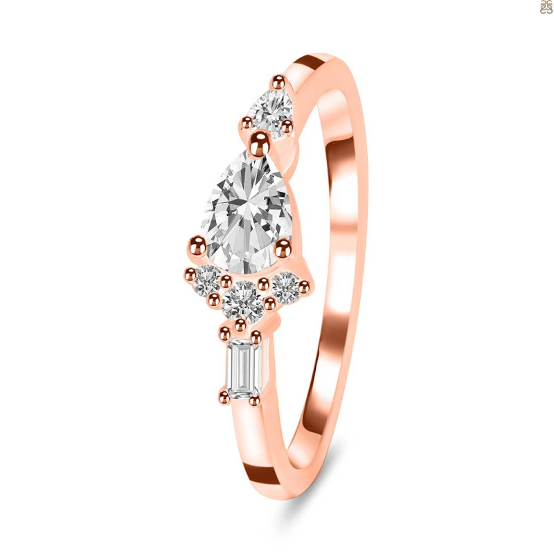 Crystal & White Topaz Ring CST-RDR-2389.