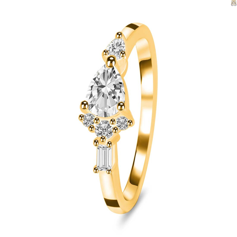 Crystal & White Topaz Ring CST-RDR-2389.