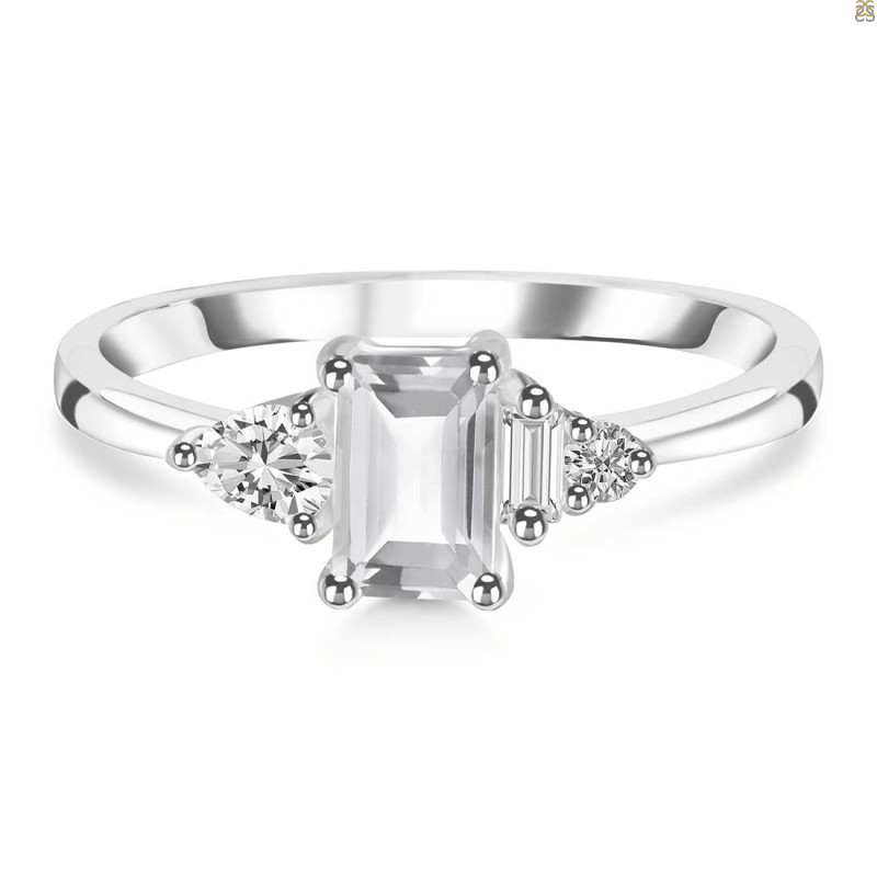 Crystal & White Topaz Ring CST-RDR-2397.