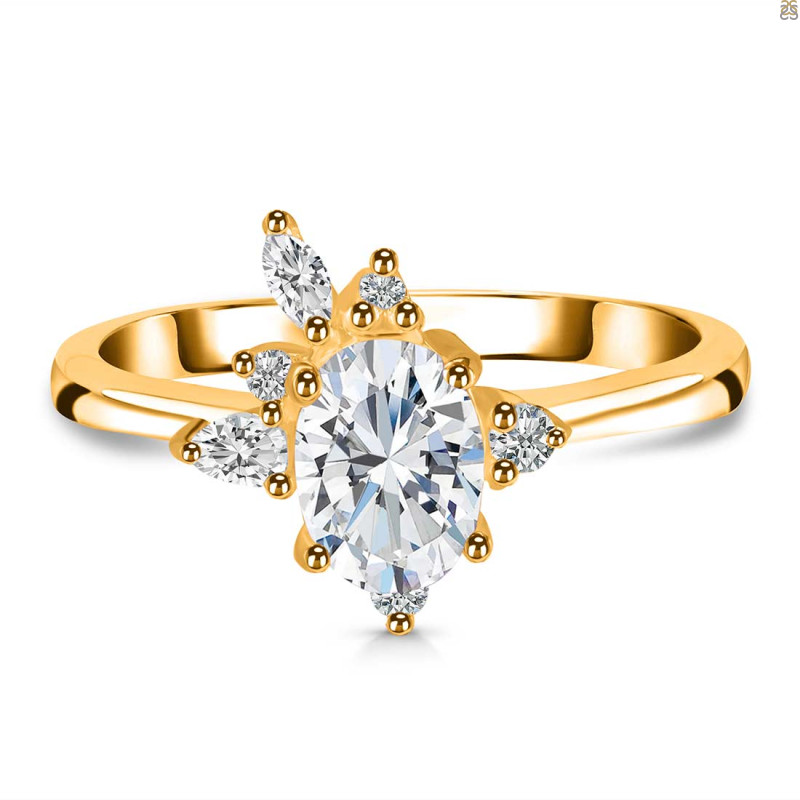 Crystal & White Topaz Ring CST-RDR-2398.