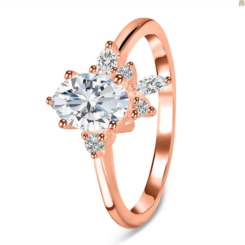 Crystal & White Topaz Ring CST-RDR-2398.