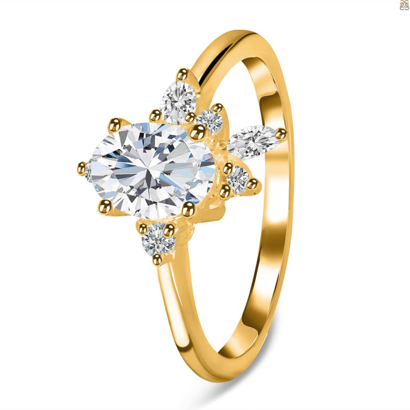 Crystal & White Topaz Ring CST-RDR-2398.