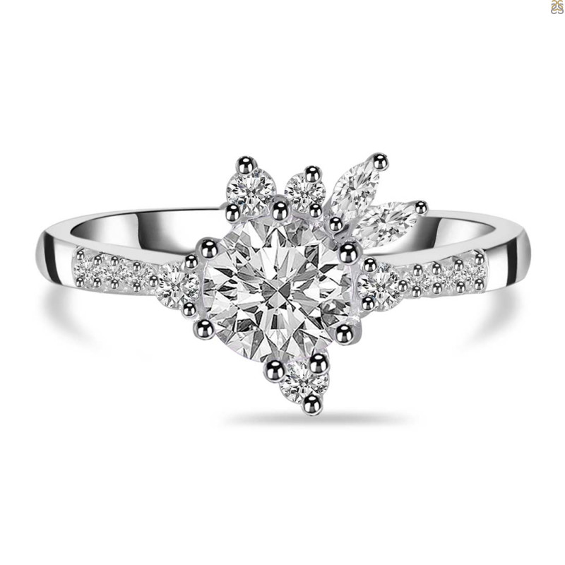 Crystal & White Topaz Ring CST-RDR-2406.