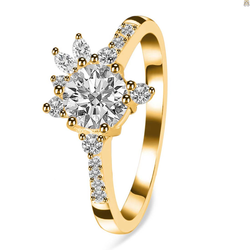 Crystal & White Topaz Ring CST-RDR-2406.