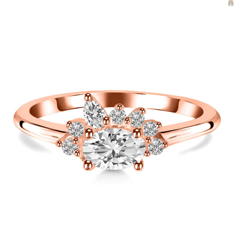 Crystal & White Topaz Ring CST-RDR-2418.
