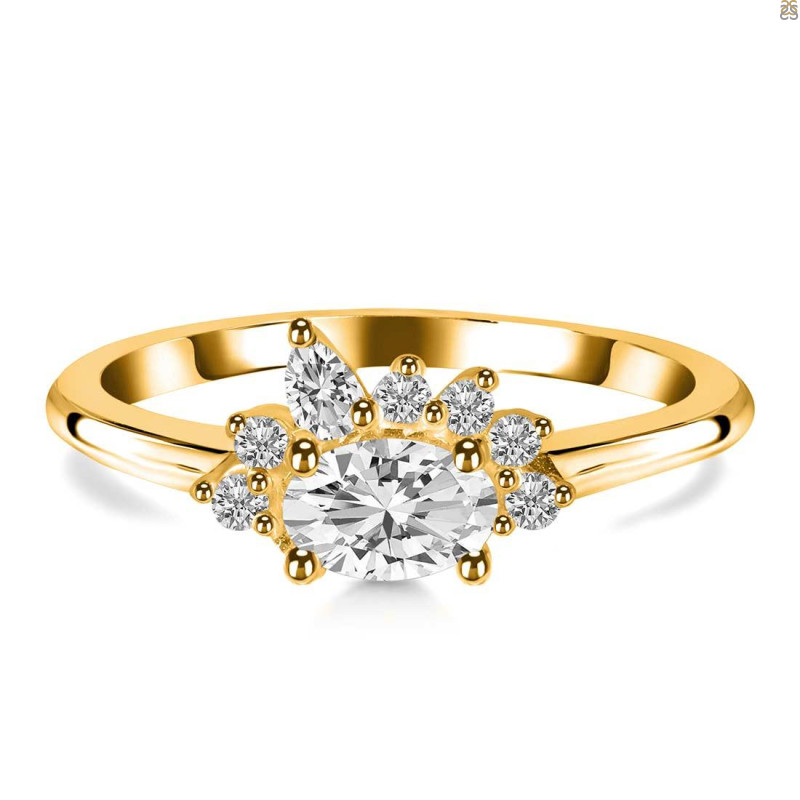 Crystal & White Topaz Ring CST-RDR-2418.