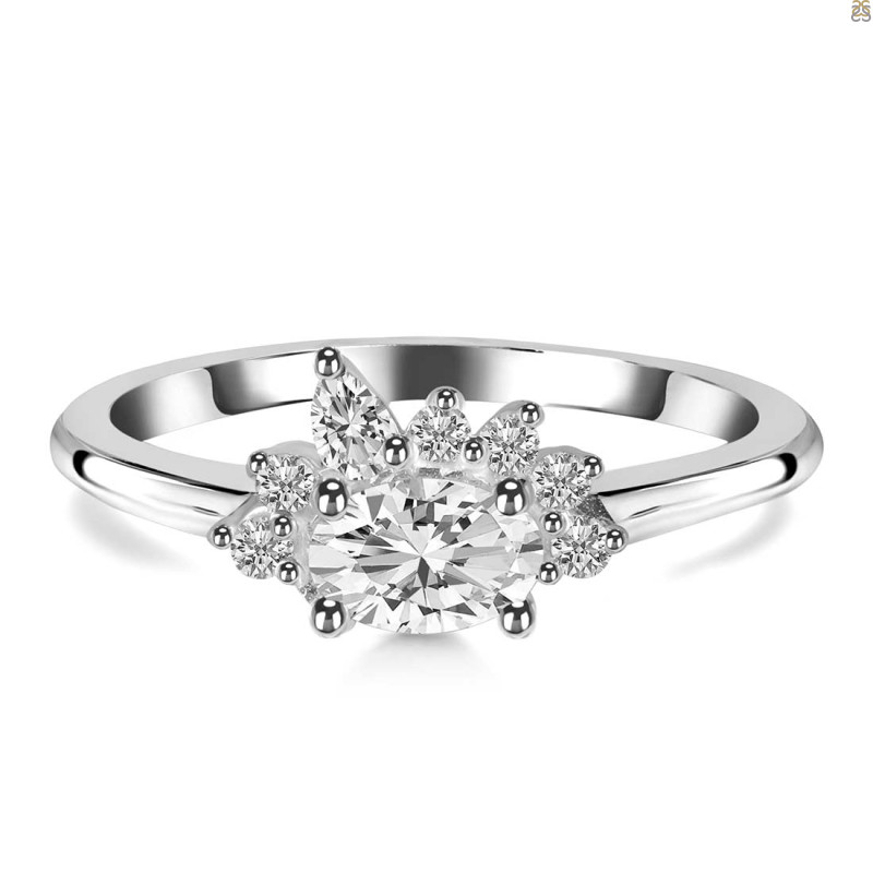 Crystal & White Topaz Ring CST-RDR-2418.