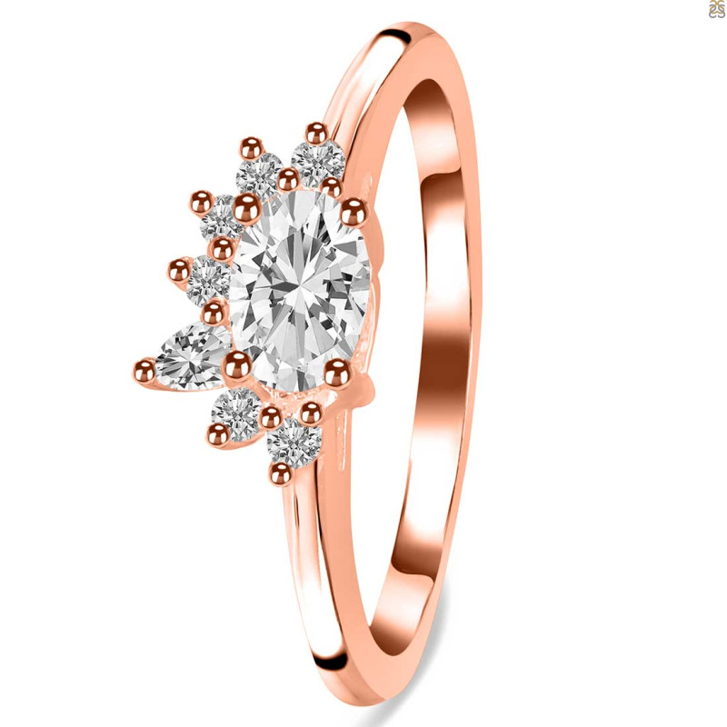 Crystal & White Topaz Ring CST-RDR-2418.