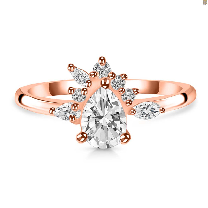 Crystal & White Topaz Ring CST-RDR-2431.